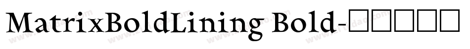 MatrixBoldLining Bold字体转换